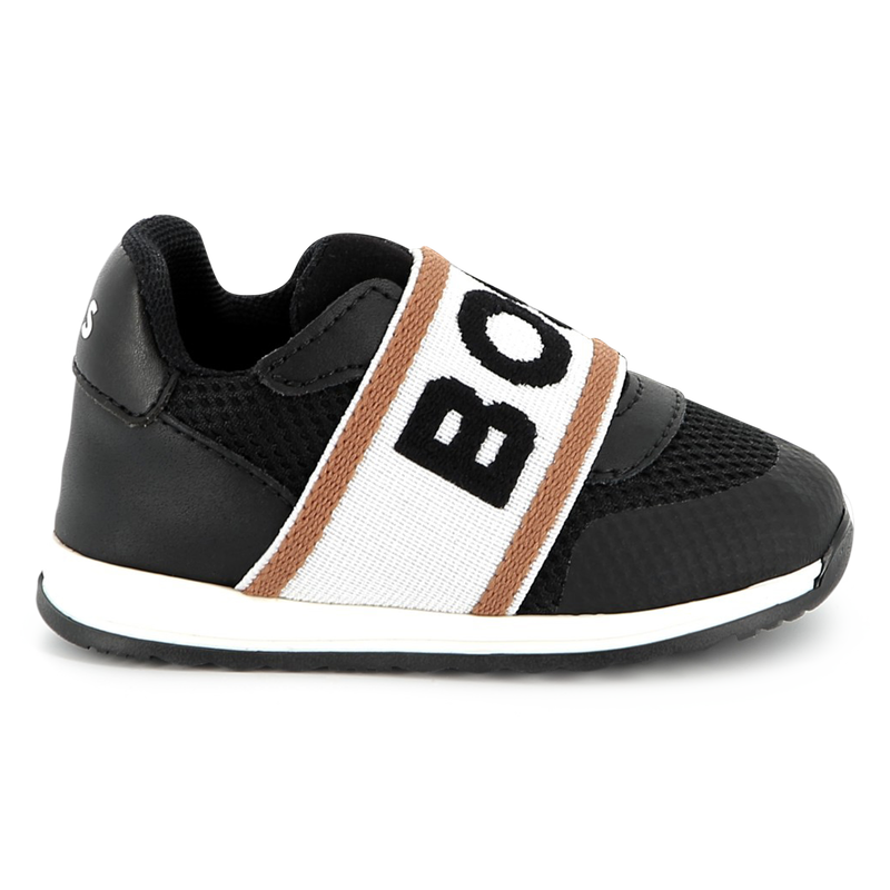 Baskets en cuir et r&eacute;sille BOSS 
                        GARCON