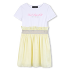 Robe manches courtes bi-matiere KARL LAGERFELD KIDS 
                    FILLE