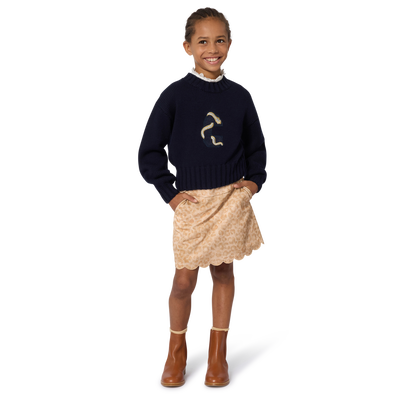 Jupe courte avec imprim&eacute; l&eacute;opard CHLOE FILLE