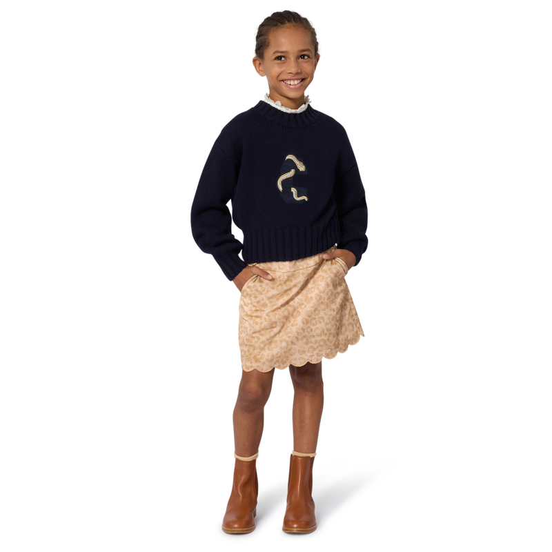 Jupe courte avec imprim&eacute; l&eacute;opard CHLOE 
                        FILLE