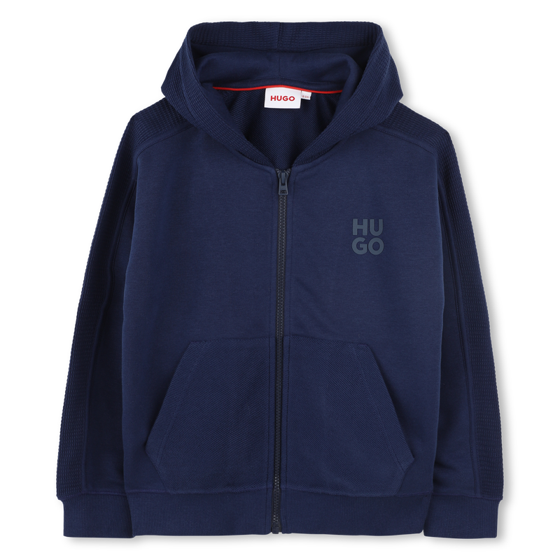 Cardigan &agrave; capuche en molleton Hugo 
                        GARCON