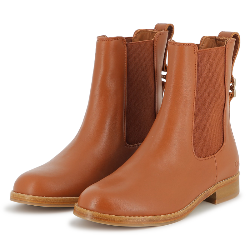 Bottines en cuir de vache CHLOE 
                    FILLE