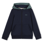 Sweat zipp&eacute; &agrave; capuche BOSS 
                    GARCON