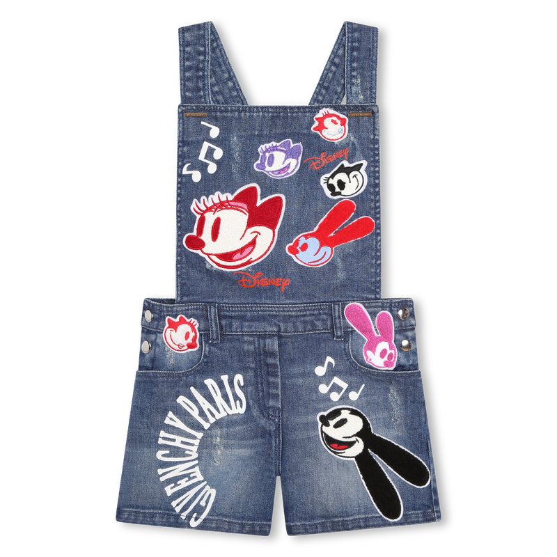 Salopette en jean avec badges GIVENCHY 
                    FILLE