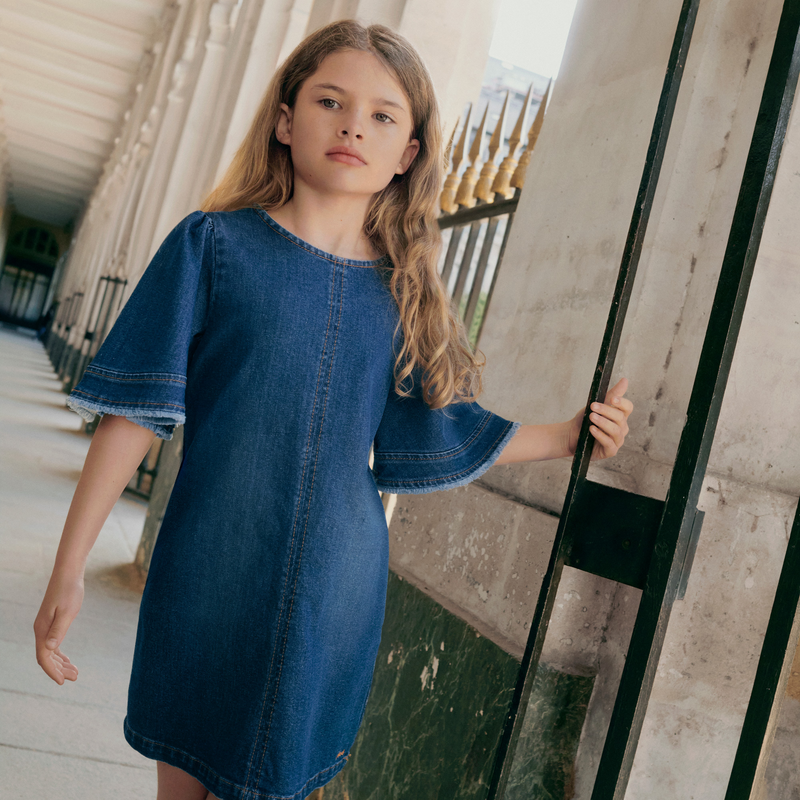 Robe à manches courtes en jean CHLOE 
                    FILLE