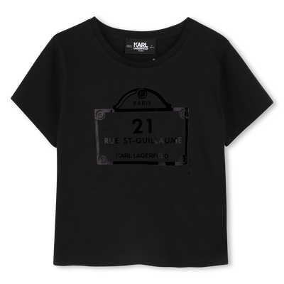 T-shirt avec imprimés KARL LAGERFELD KIDS FILLE