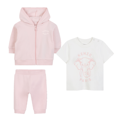 Ensemble tee-shirt + cardigan + pantalon KENZO KIDS UNISEXE
