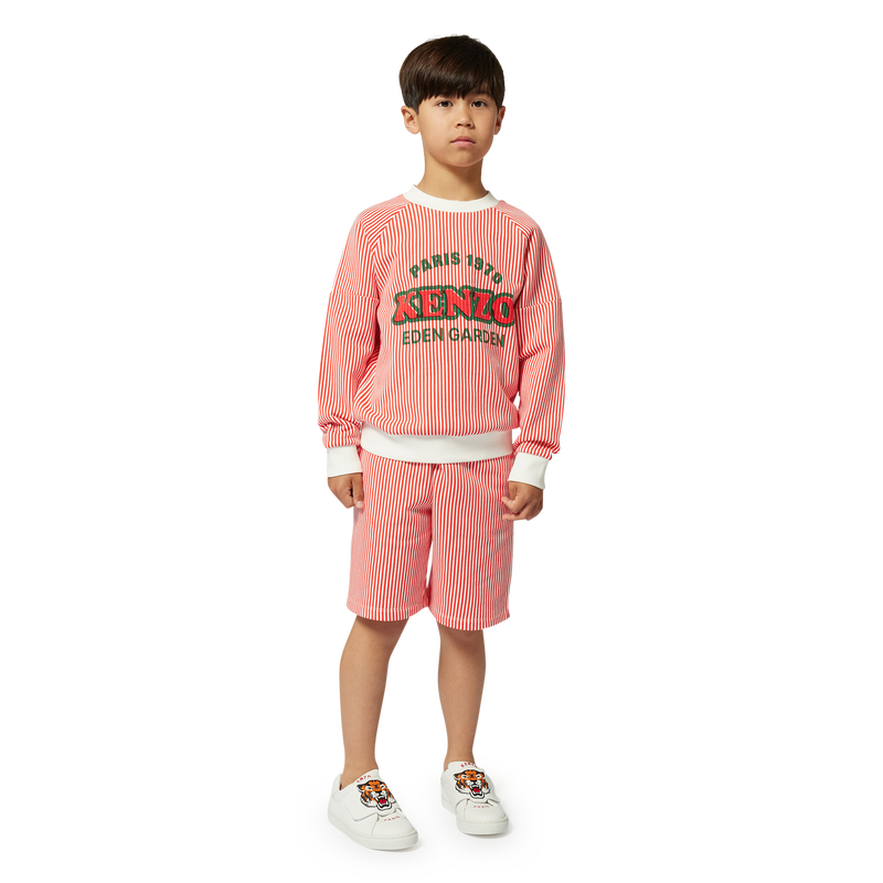 Bermuda en coton rayé KENZO KIDS 
                    GARCON