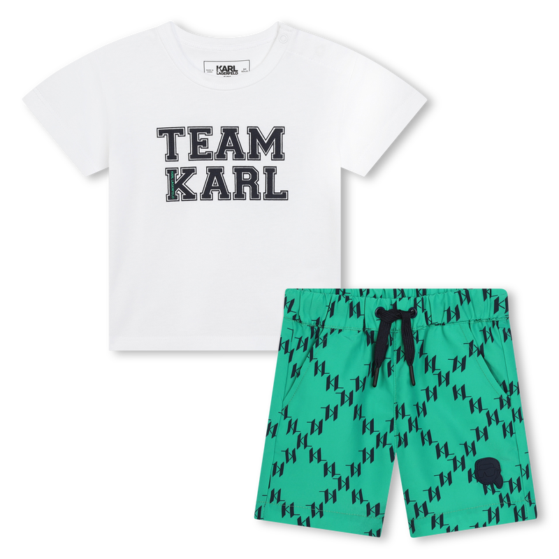 Short de bain et T-shirt KARL LAGERFELD KIDS 
                    GARCON