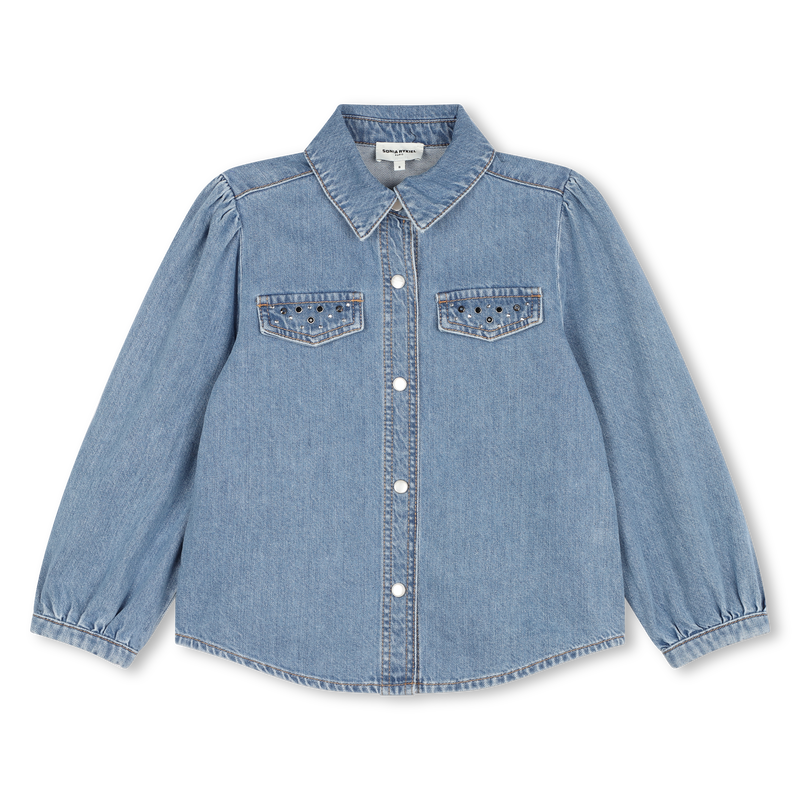 Chemise en jean à strass SONIA RYKIEL 
                    FILLE