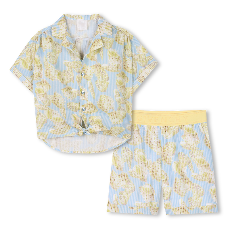 Chemise et short coquillages GIVENCHY 
                    FILLE