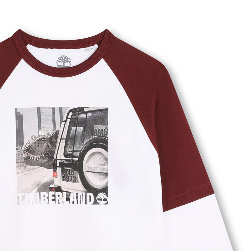 T-shirt bicolore avec imprimé TIMBERLAND 
                    GARCON