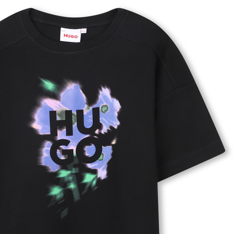 T-shirt &agrave; manches courtes Hugo 
                        FILLE