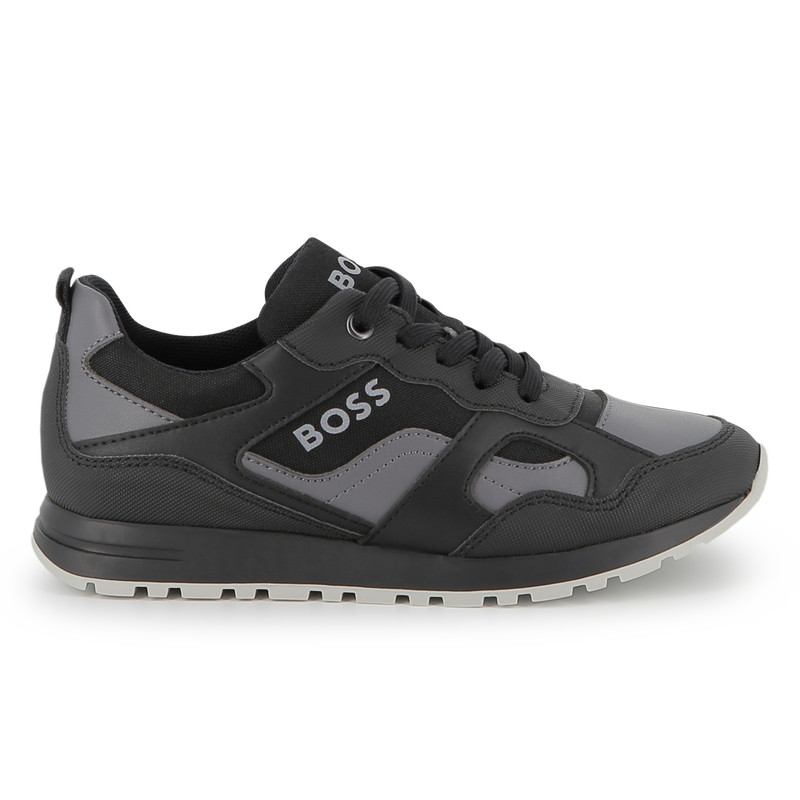 Baskets en simili et toile BOSS 
                        GARCON