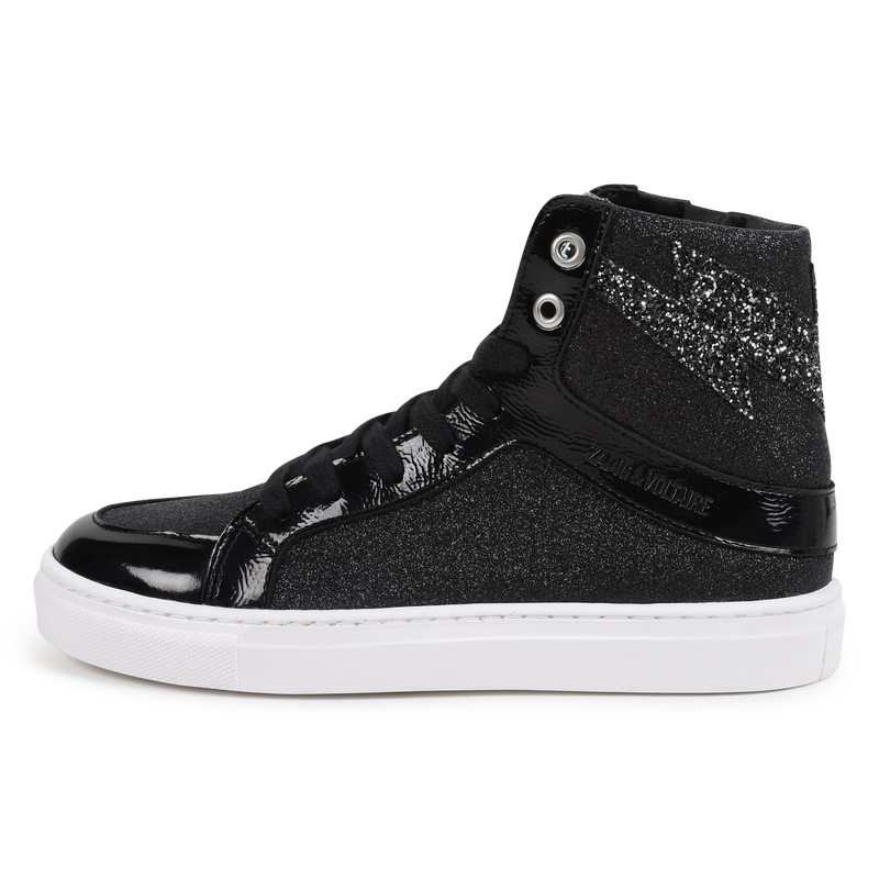 Baskets à lacets en cuir de vachette ZADIG & VOLTAIRE 
                    FILLE