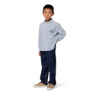 Chemise &agrave; rayures en coton KENZO KIDS 
                    GARCON