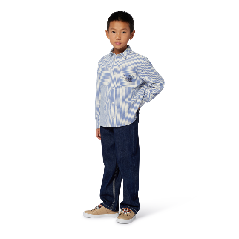 Chemise &agrave; rayures en coton KENZO KIDS 
                        GARCON