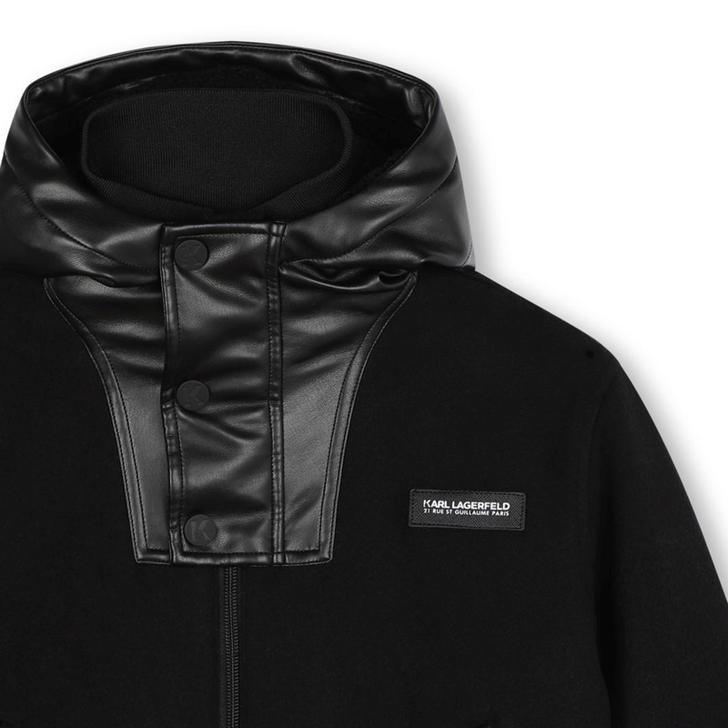 Blouson à capuche bimatière KARL LAGERFELD KIDS 
                    GARCON