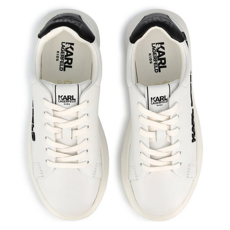 Baskets en cuir &agrave; lacets KARL LAGERFELD KIDS 
                        UNISEXE
