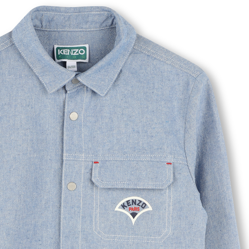 Chemise manches longues coton KENZO KIDS 
                    GARCON