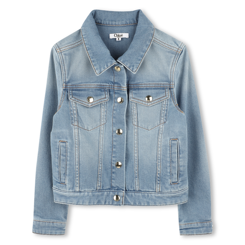 Veste en jean pressionnée CHLOE 
                    FILLE