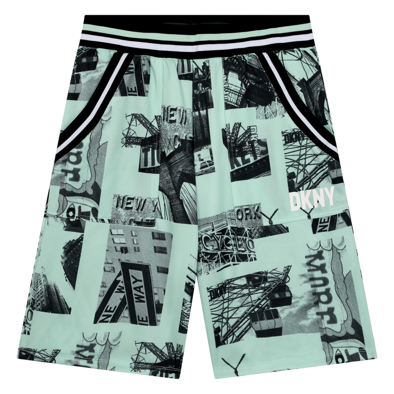 Short imprimé en tissu en maille ajouré DKNY 
                    GARCON