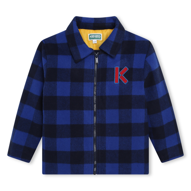 Veste à carreaux et broderies KENZO KIDS 
                    GARCON