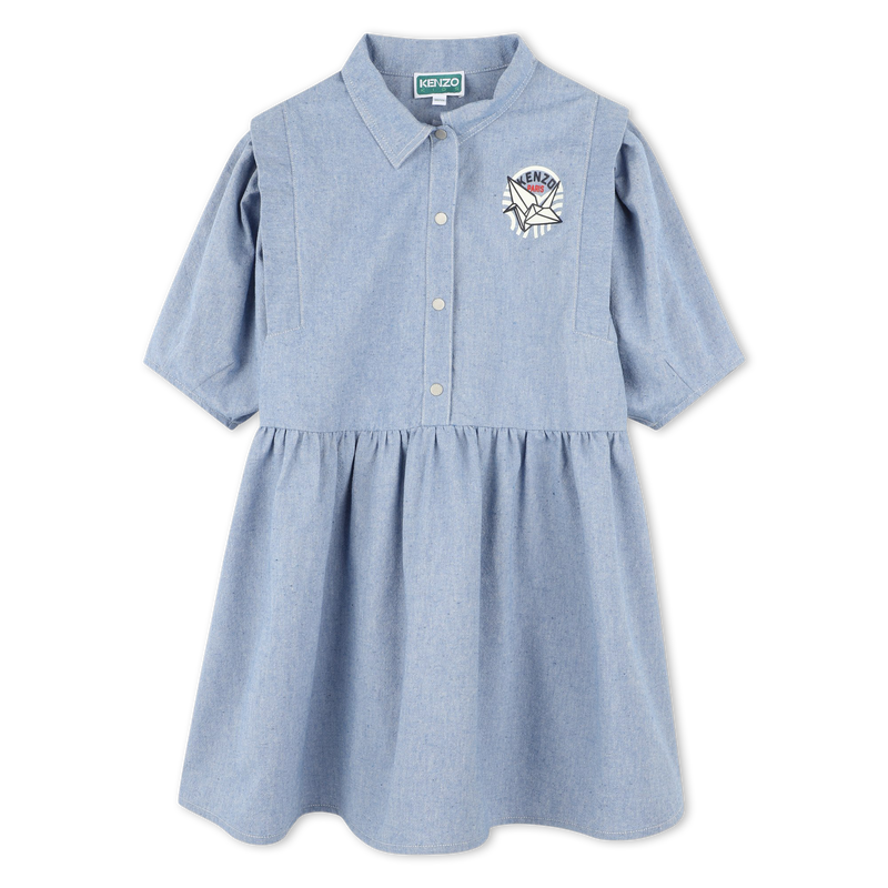 Robe chemise en coton KENZO KIDS 
                    FILLE