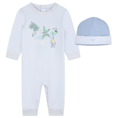 Combinaison et bonnet en coton KENZO KIDS GARCON
