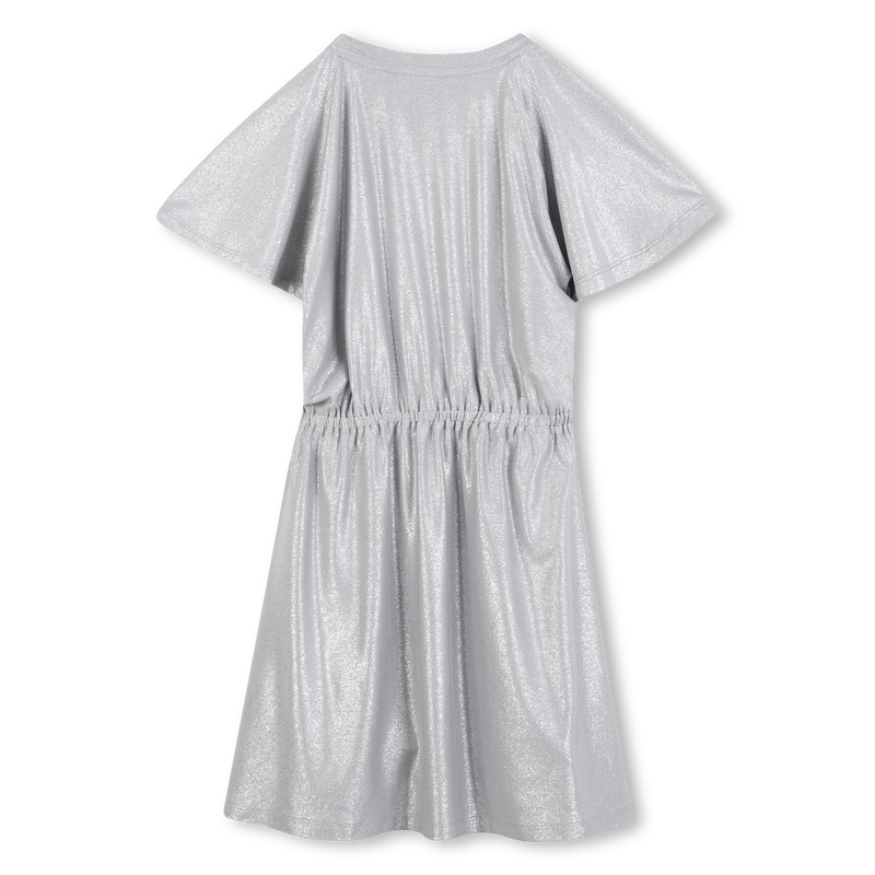 Robe en jersey paillet&eacute; argent&eacute; DKNY 
                        FILLE