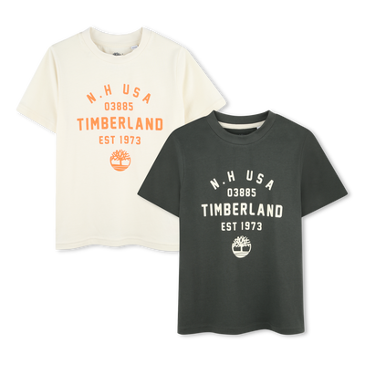 Lot de 2 T-shirts avec imprim&eacute; TIMBERLAND GARCON