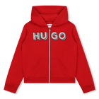 Sweat-shirt zipp&eacute; &agrave; capuche Hugo 
                    FILLE
