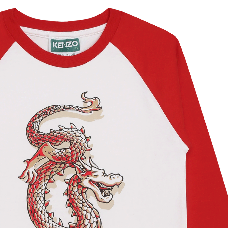 T-shirt en coton avec imprimé KENZO KIDS 
                    GARCON