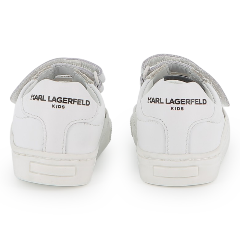 Baskets basses en cuir de vachette KARL LAGERFELD KIDS 
                    UNISEXE