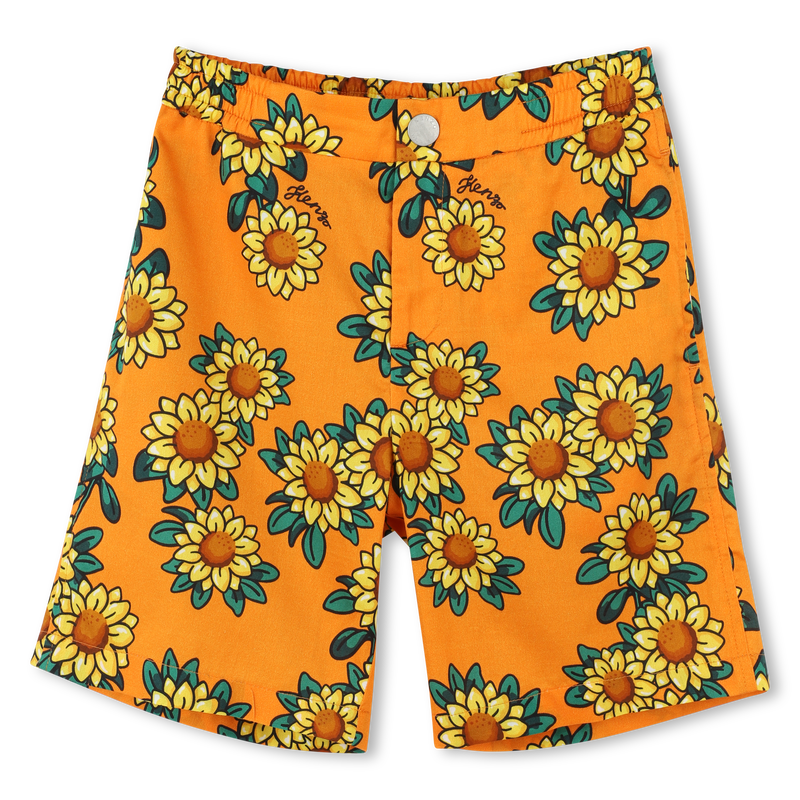 Bermuda imprim&eacute; satin de coton KENZO KIDS 
                        GARCON
