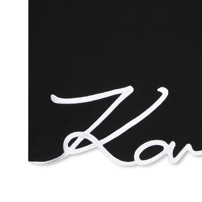 T-shirt avec sigle brod&eacute; en bas KARL LAGERFELD KIDS 
                        FILLE