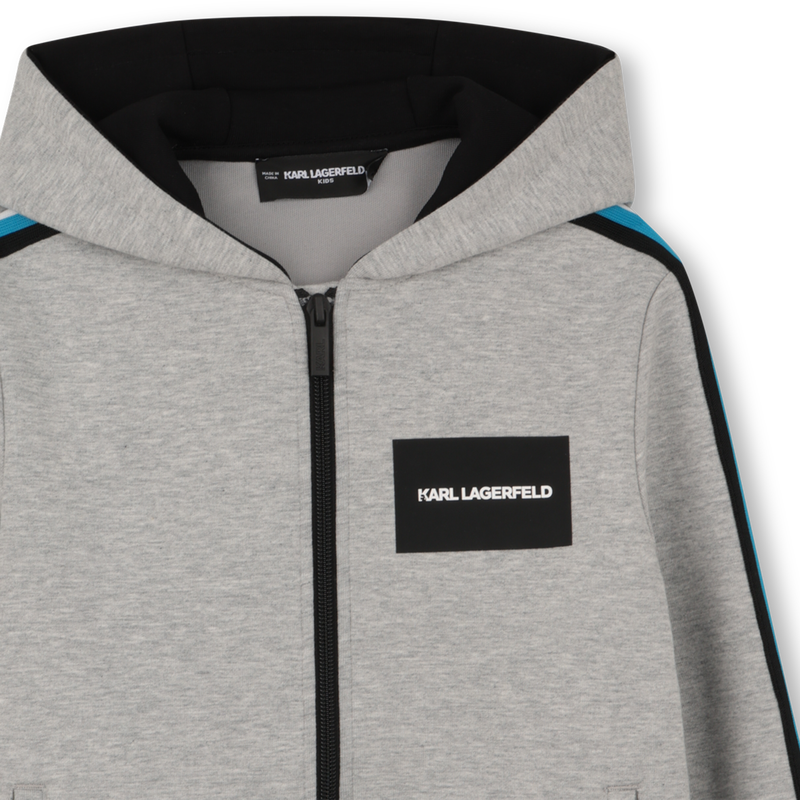 SWEAT ZIPP&Eacute; &Agrave; CAPUCHE KARL LAGERFELD KIDS 
                        GARCON