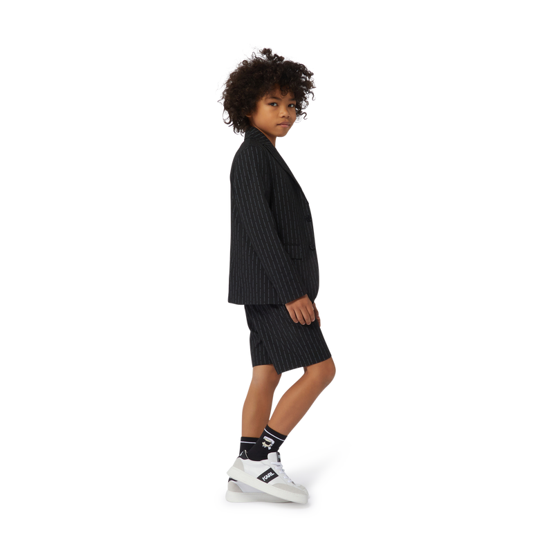Baskets basses en cuir de vachette KARL LAGERFELD KIDS 
                    GARCON