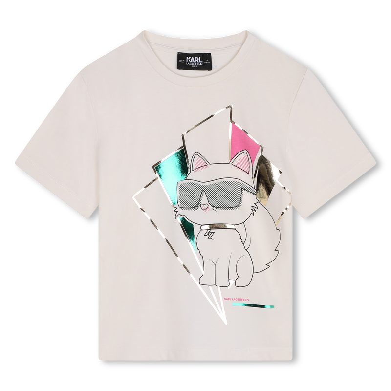T-shirt avec imprimé placé KARL LAGERFELD KIDS 
                    FILLE