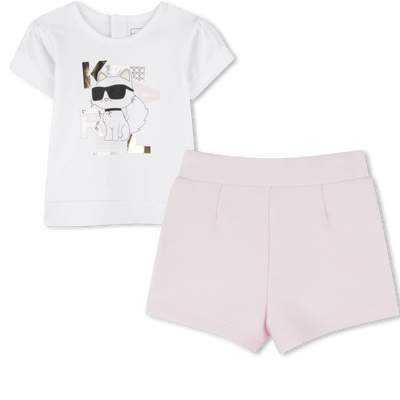 Ensemble short et T-shirt KARL LAGERFELD KIDS FILLE