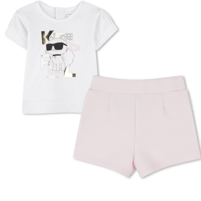Ensemble short et T-shirt KARL LAGERFELD KIDS 
                        FILLE