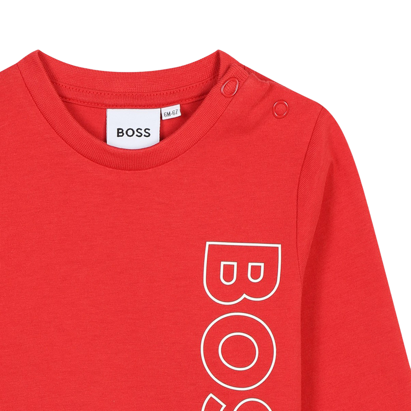 T-shirt sigle vertical BOSS 
                        GARCON