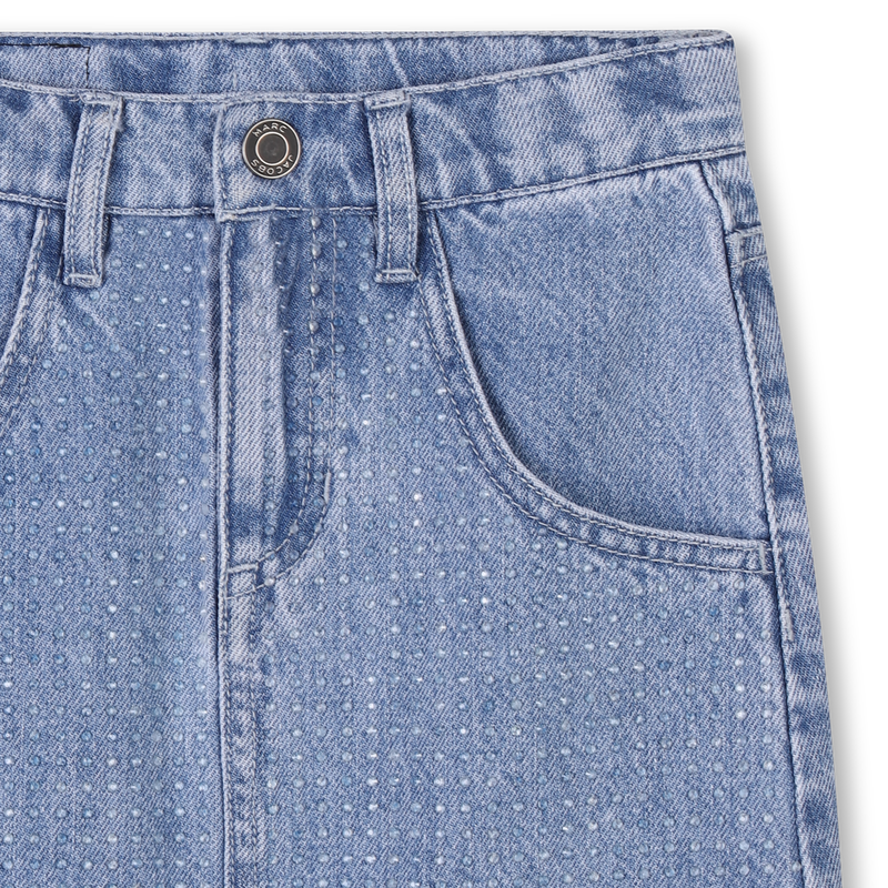 Jupe en jean avec strass THE MARC JACOBS 
                    FILLE