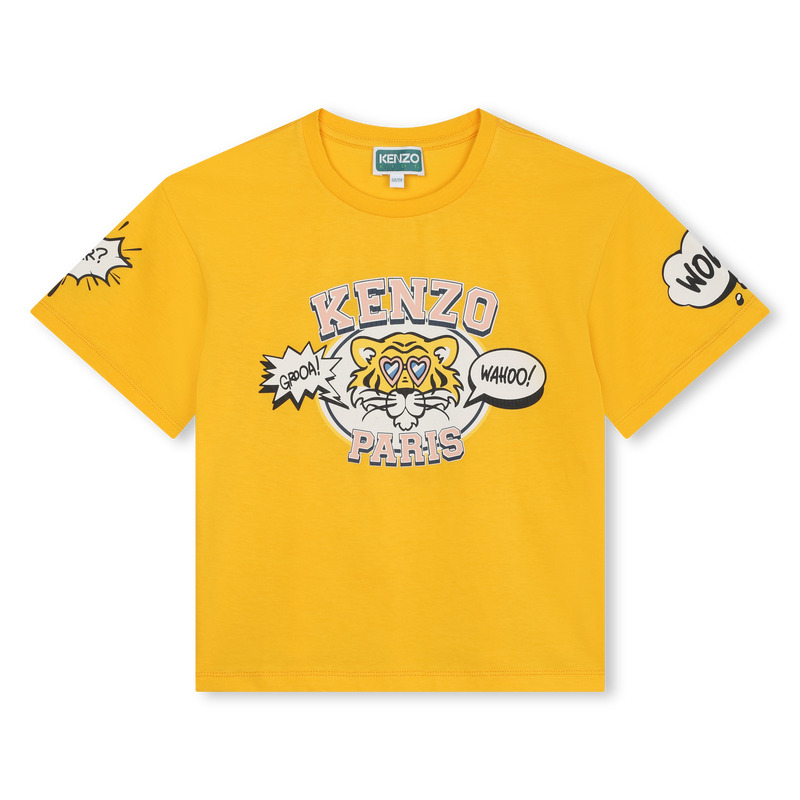 T-shirt en coton avec imprimés KENZO KIDS 
                    FILLE