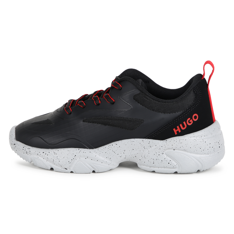 Baskets lac&eacute;es multi-textur&eacute;es Hugo 
                        GARCON