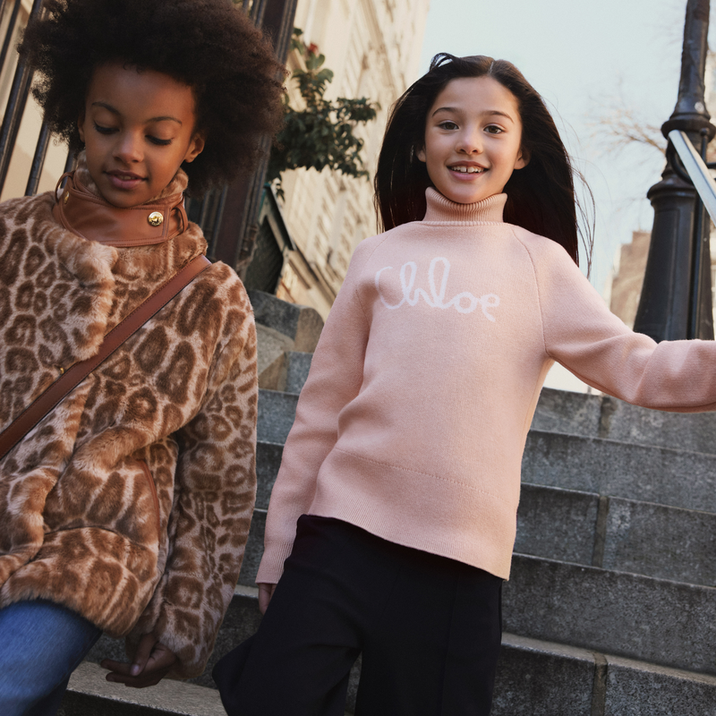 Pull col roul&eacute; en tricot CHLOE 
                        FILLE