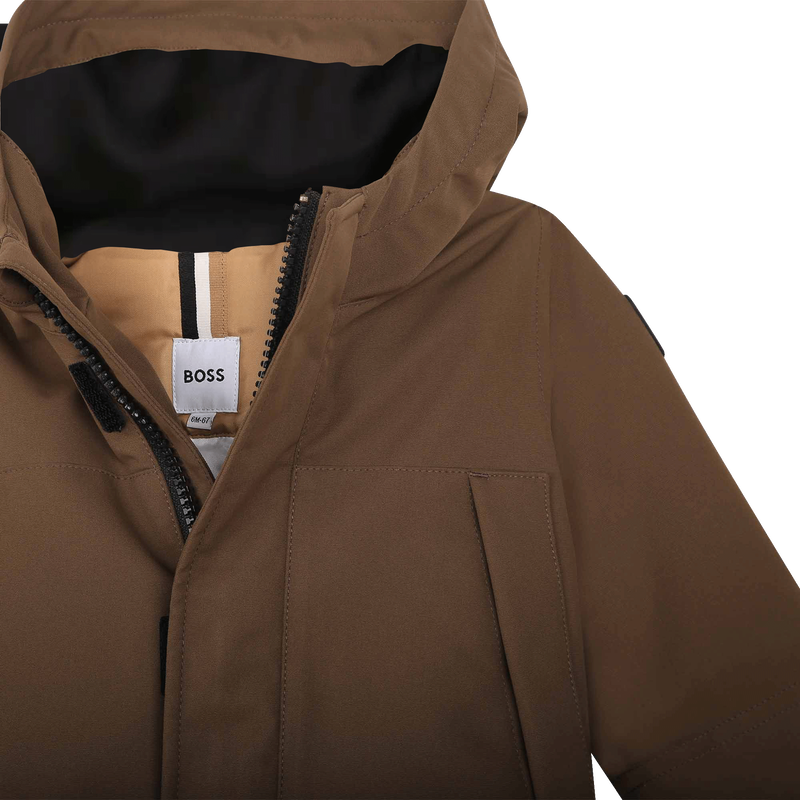 Parka unie à capuche BOSS 
                    GARCON