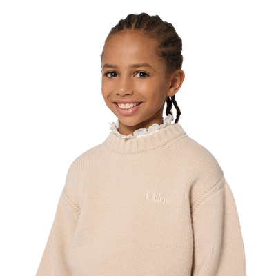Pull col rond en tricot CHLOE FILLE