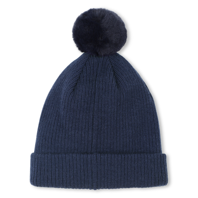 Bonnet tricot pompon polaire TIMBERLAND GARCON