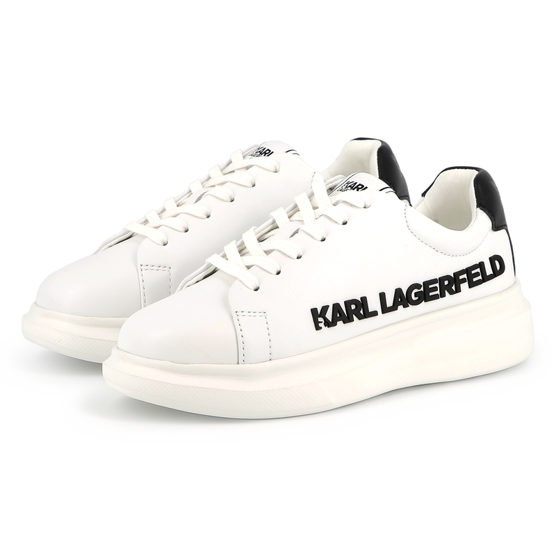 Baskets en cuir &agrave; lacets KARL LAGERFELD KIDS 
                        UNISEXE